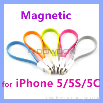 Flat Magnetic Lightning 8 Pin USB Sync Data Charging Cable for iPhone 5 5c 5s iPad 4 iPad Mini